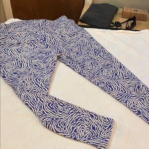 LuLaRoe Purple & White Zebra Print Leggings
